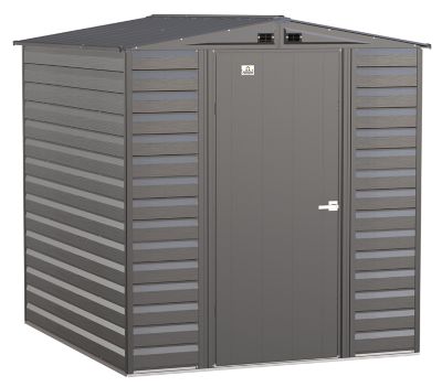 Image showing  Select 6 ft. x 7 ft. Steel Storage Shed, Charcoal