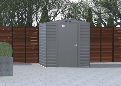 Image showing  Select 6 ft. x 7 ft. Steel Storage Shed, Charcoal
