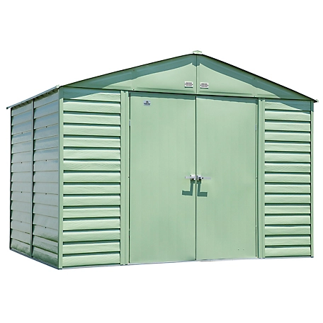 Arrow Select 10 ft. x 8 ft. Steel Storage Shed, Sage Green
