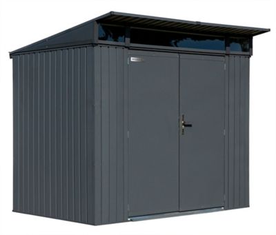 Arrow 8 ft. x 5 ft. SOJAG Denali Steel Storage Shed, Anthracite