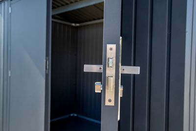 Image showing 6 th Arrow 8 ft. x 5 ft. SOJAG Denali Steel Storage Shed, Anthracite