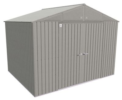 Arrow Steel Storage Shed Elite 10 ft. x 8 ft. Cool Grey