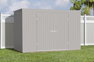 Image showing  10 ft. x 4 ft. Elite Steel Storage Shed, Cool Grey