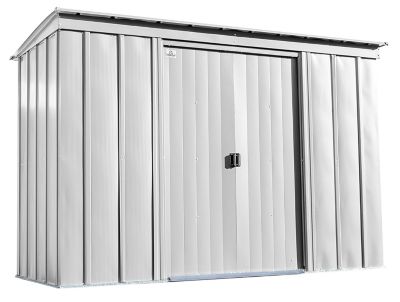 Arrow 10 ft. x 4 ft. Classic Steel Storage Shed, Flute Grey