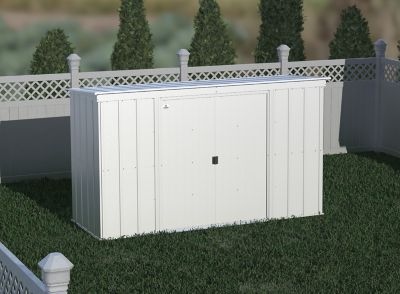 Image showing  10 ft. x 4 ft. Classic Steel Storage Shed, Flute Grey