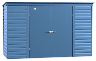 Arrow Select 10 ft. x 4 ft. Steel Storage Shed, Blue Grey