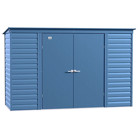 Arrow Select 10 ft. x 4 ft. Steel Storage Shed, Blue Grey