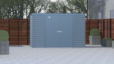 Image showing  10 x 4ft. Select Steel Storage Shed, Blue Grey