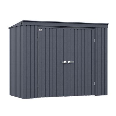 Arrow Elite Steel Storage Shed 8 ft. x 4 ft. Anthracite