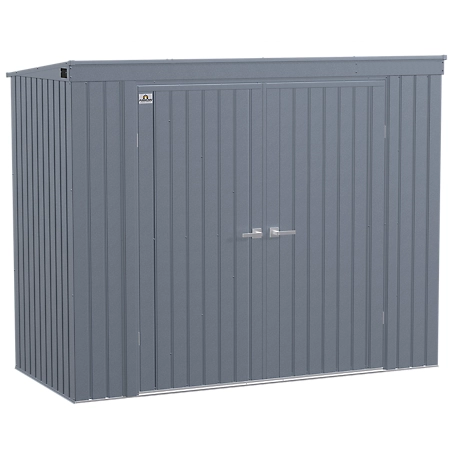 Arrow Elite Steel Storage Shed 8 ft. x 4 ft. Anthracite
