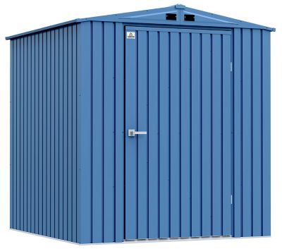 Arrow Elite Steel Storage Shed 6 ft. x 6 ft. Blue Grey