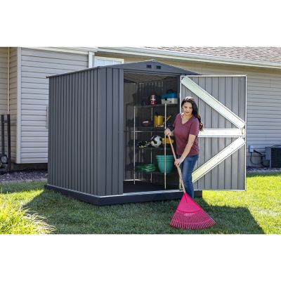 Image showing  6 ft. x 6 ft. Elite Steel Storage Shed, Blue Grey