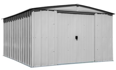 Arrow 10 ft. x 12 ft. Classic Steel Storage Shed, Flute Grey