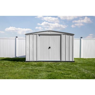 Image showing  10 x 12ft. Classic Steel Storage Shed, Flute Grey