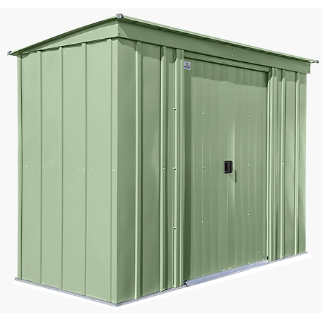 Arrow Classic 8 ft. x 4 ft. Steel Storage Shed, Sage Green