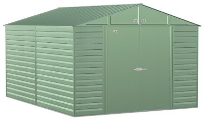 Arrow Select 10 ft. x 14 ft. Steel Storage Shed, Sage Green