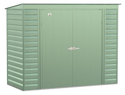 Arrow Select 8 ft. x 4 ft. Steel Storage Shed, Sage Green
