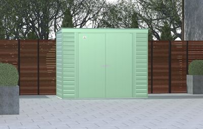 Image showing  8 x 4ft. Select Steel Storage Shed, Sage Green
