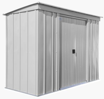 Image showing  Classic 8 ft. x 4 ft. Steel Storage Shed, Flute Grey