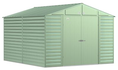 Arrow Select 10 ft. x 12 ft. Steel Storage Shed, Sage Green