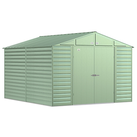 Arrow Select 10 ft. x 12 ft. Steel Storage Shed, Sage Green