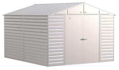 Arrow Select 10 ft. x 12 ft. Steel Storage Shed, Flute Grey