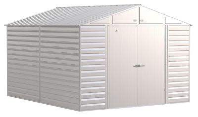 Arrow 10 ft. x 12 ft. Select Steel Storage Shed, Flute Grey