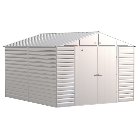 Arrow Select 10 ft. x 12 ft. Steel Storage Shed, Flute Grey