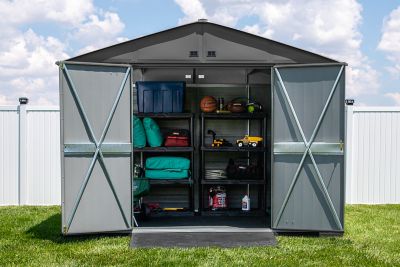 Image showing 9 th Arrow 10 x 8ft. Select Steel Storage Shed, Charcoal