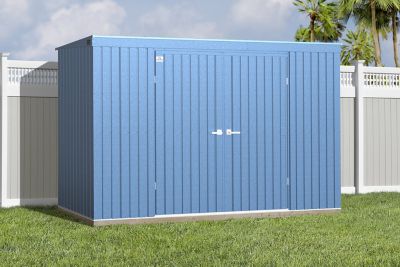 Image showing  10 ft. x 4 ft. Elite Steel Storage Shed, Blue Grey