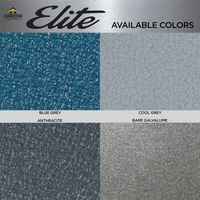 Image showing 9 th Arrow 10 ft. x 4 ft. Elite Steel Storage Shed, Blue Grey