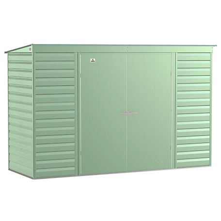 Arrow Select 10 ft. x 4 ft. Steel Storage Shed, Sage Green