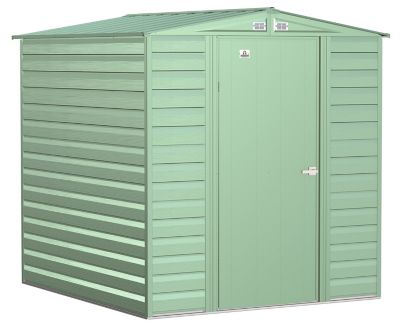 Arrow Select 6 ft. x 7 ft. Steel Storage Shed, Sage Green