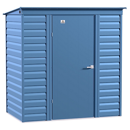 Arrow Select 6 ft. x 4 ft. Steel Storage Shed, Blue Grey