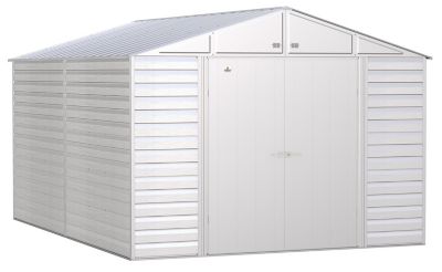 Arrow Select 10 ft. x 14 ft. Steel Storage Shed, Flute Grey