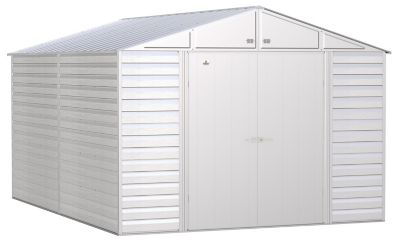 Arrow 10 ft. x 14 ft. Select Steel Storage Shed, Flute Grey