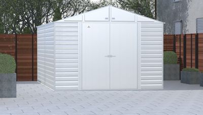 Image showing  10 ft. x 14 ft. Select Steel Storage Shed, Flute Grey