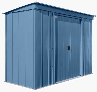 Arrow Classic 8 ft. x 4 ft. Steel Storage Shed, Blue Grey