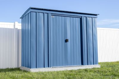 Image showing  8 ft. x 4 ft. Classic Steel Storage Shed, Blue Grey
