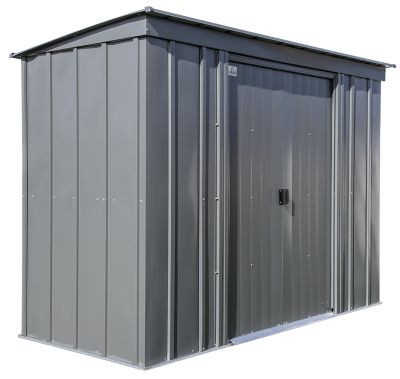 Arrow Classic 8 ft. x 4 ft. Steel Storage Shed, Charcoal
