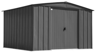 Arrow 10 ft. x 12 ft. Classic Steel Storage Shed, Charcoal