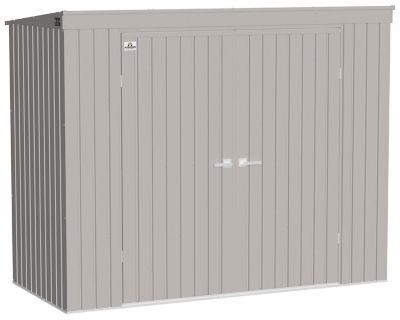 Arrow Elite 8 ft. x 4 ft. Steel Storage Shed, Cool Grey