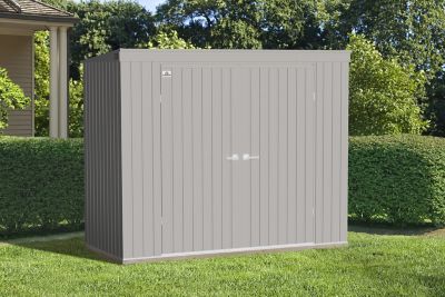 Image showing  8 ft. x 4 ft. Elite Steel Storage Shed, Cool Grey