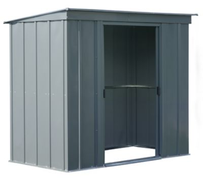 Image showing  6 x 4ft. Classic Steel Storage Shed, Charcoal