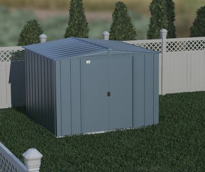Image showing  Classic 8 ft. x 8 ft. Steel Storage Shed, Blue Grey