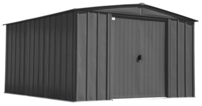 Arrow 10 ft. x 14 ft. Classic Steel Storage Shed, Charcoal