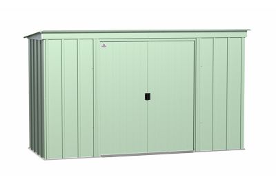 Arrow Classic 10 ft. x 4 ft. Steel Storage Shed, Sage Green