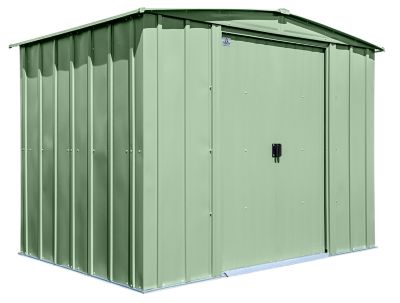 Arrow Classic 8 ft. x 6 ft. Steel Storage Shed, Sage Green