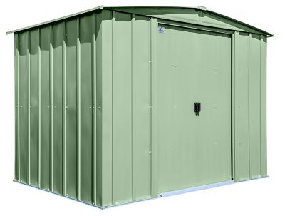 Arrow 8 ft. x 6 ft. Classic Steel Storage Shed, Sage Green