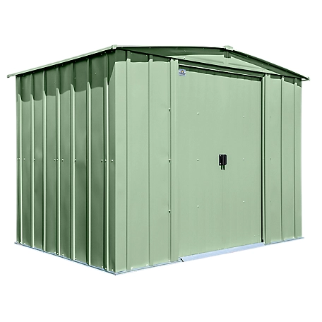 Arrow Classic 8 ft. x 6 ft. Steel Storage Shed, Sage Green